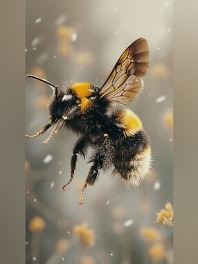 Close-Up Bee Custom Fridge Magnet Home Kitchen Decor
